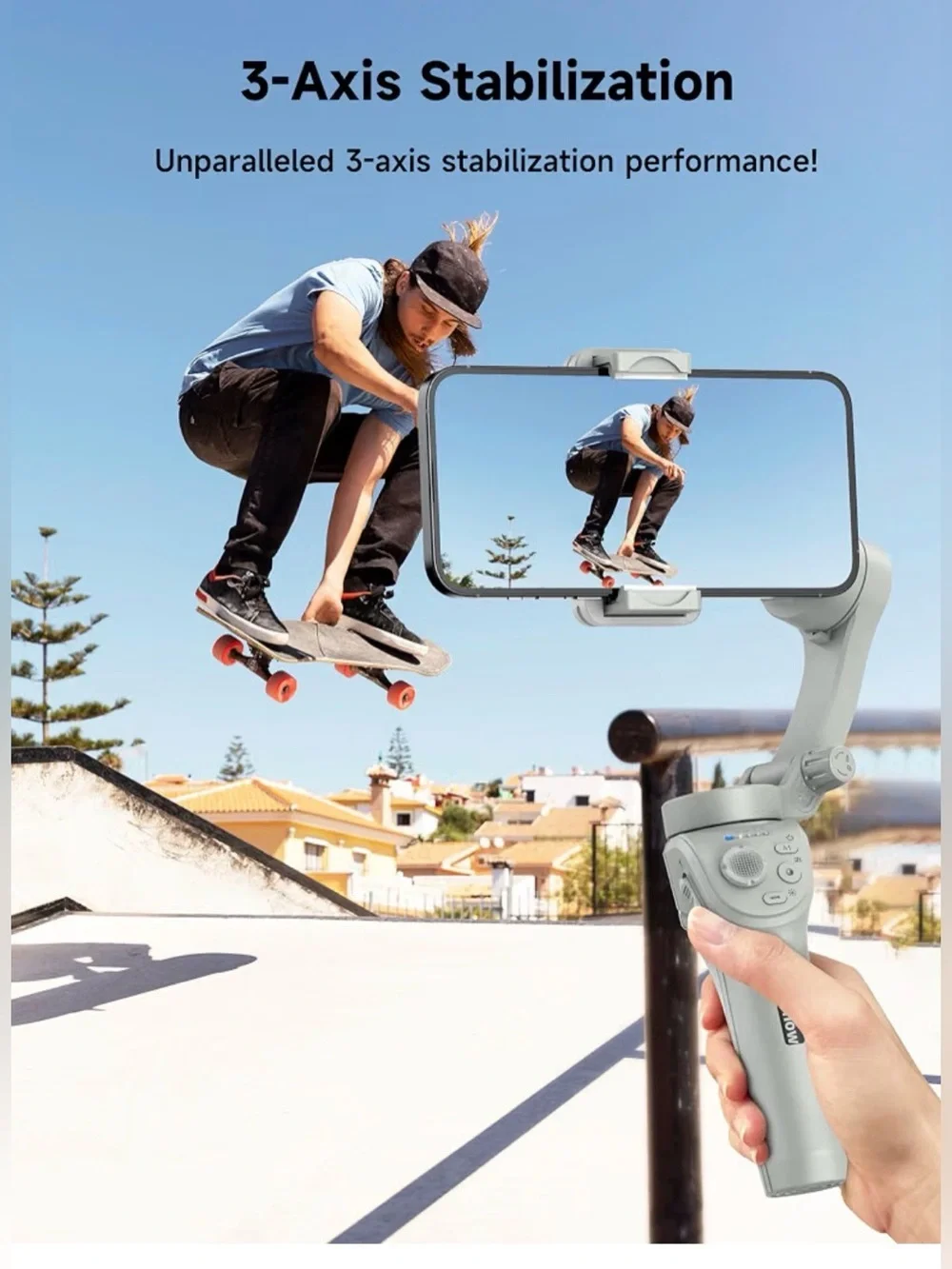 Stabilizer for Smartphones, 3-Axis Phone Gimbal, Intelligent New but Damage Box